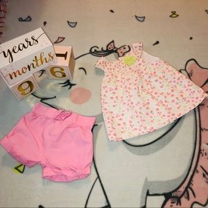 First Moments Layette Top and Shorts 6-9M …
